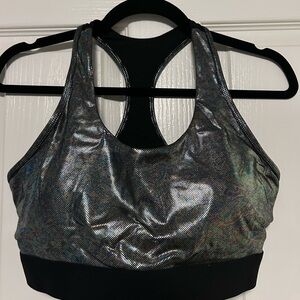 Zyia Silver Metallic Women's Sports Bra